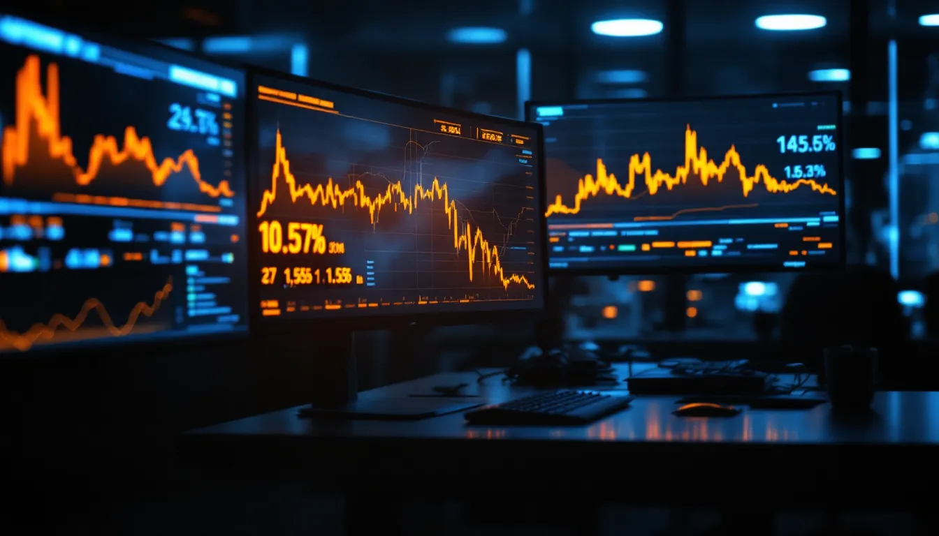 Atmospheric dashboard interior with data charts in amber tones, illustrative depiction of the transparent methodology of our energy cost calculator